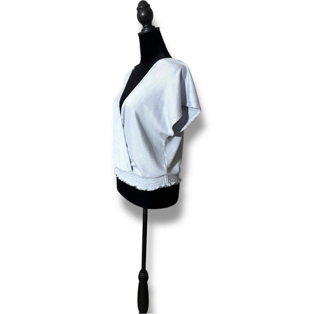 Women's White V-Neck Top - Picture 5 of 16